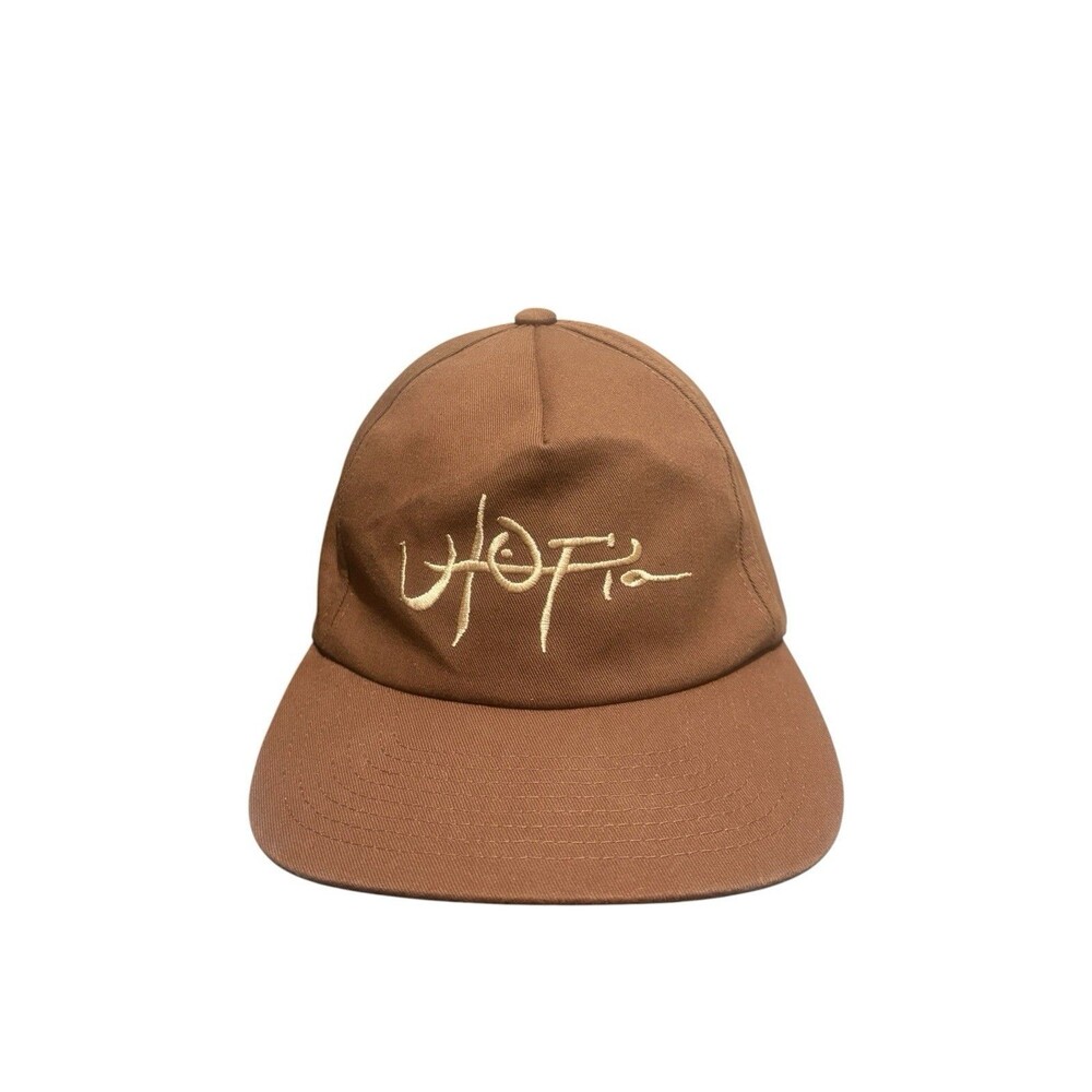 Travis Scott Utopia Logo Embroidered Brown Graphic OS Snapback Hat